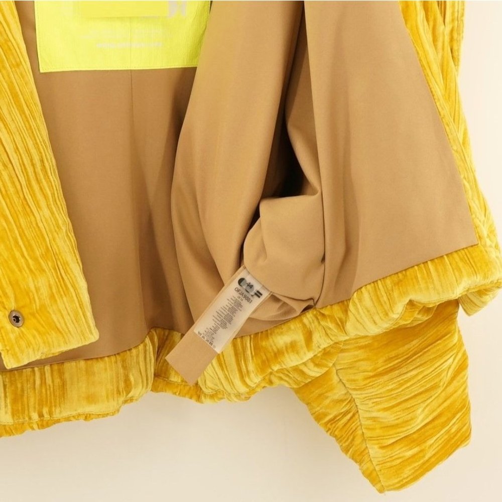 Anthropologie OOF Saffron Velvet Puffer Jacket - Picture 10 of 15